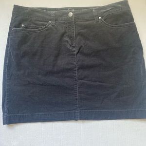 Eileen Fisher Corduroy Black Skirt sz Medium